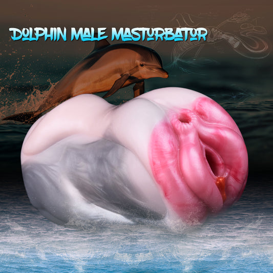 Dolphin Element Pocket Pussy: Masajeador de pene estético natural, juguetes sexuales para acariciar