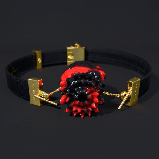 Mordaza de bola vertical Orchid: excelente artesanía de silicona, juguetes sexuales BDSM