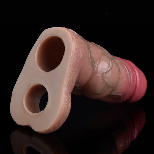 Funda para pene con diseño de testículo medio: un innovador extensor de pene, juguetes sexuales para hombres