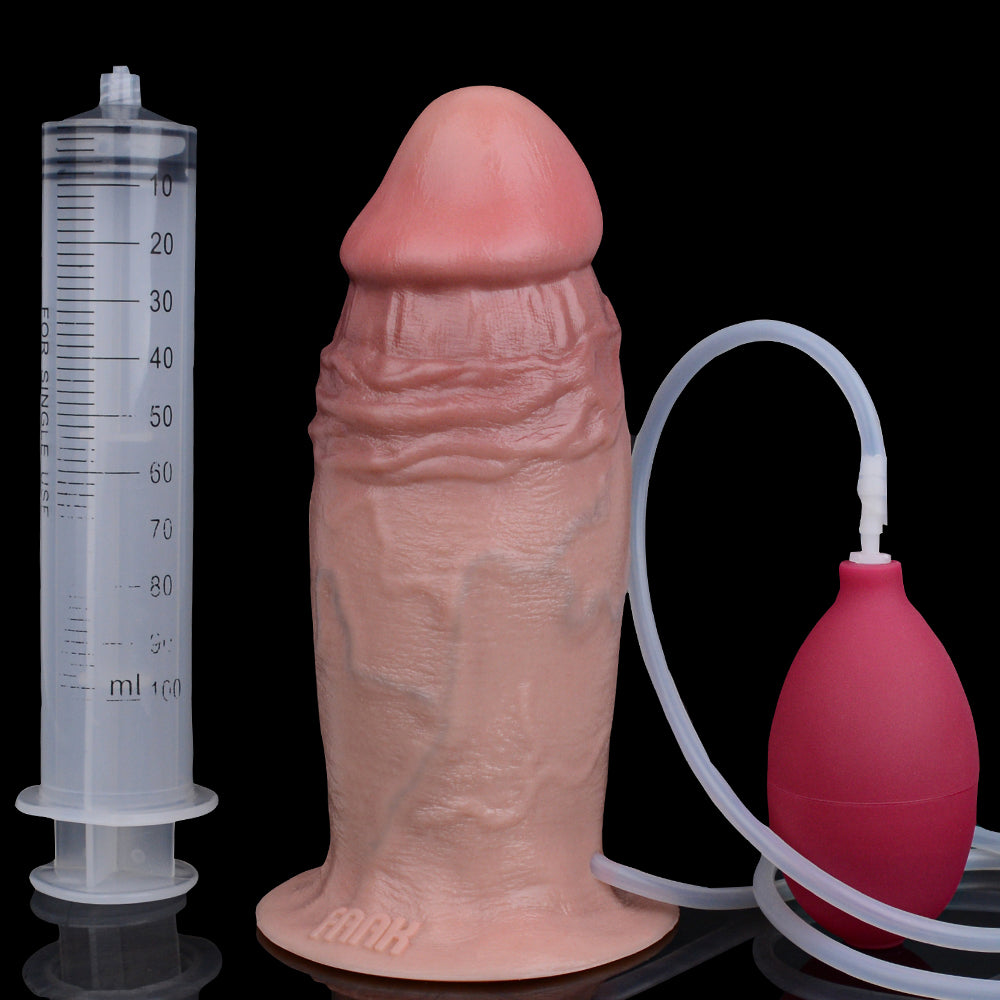 Realistic Squirting Dildo Butt Plug – Strap on Silicone Anal Sex Toys for Women
