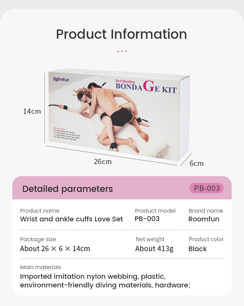 Pleasure Bondage Bed BDSM Set – Limits of Sex Toys for Men Women
