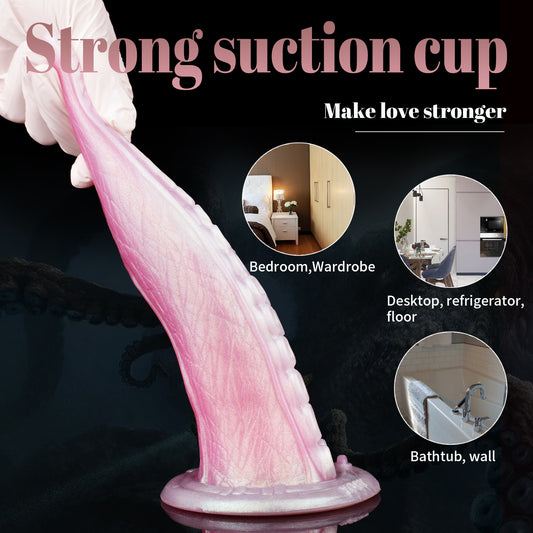 Consolador anal con tentáculo de fantasía y ventosa: tapón anal de silicona, juguete sexual para mujeres