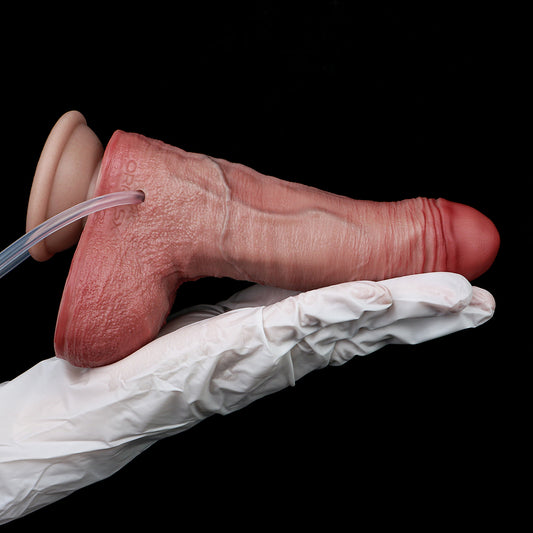 Consolador inflable realista y personalizable con chorros - Diseño de juguete sexual vaginal para mujeres