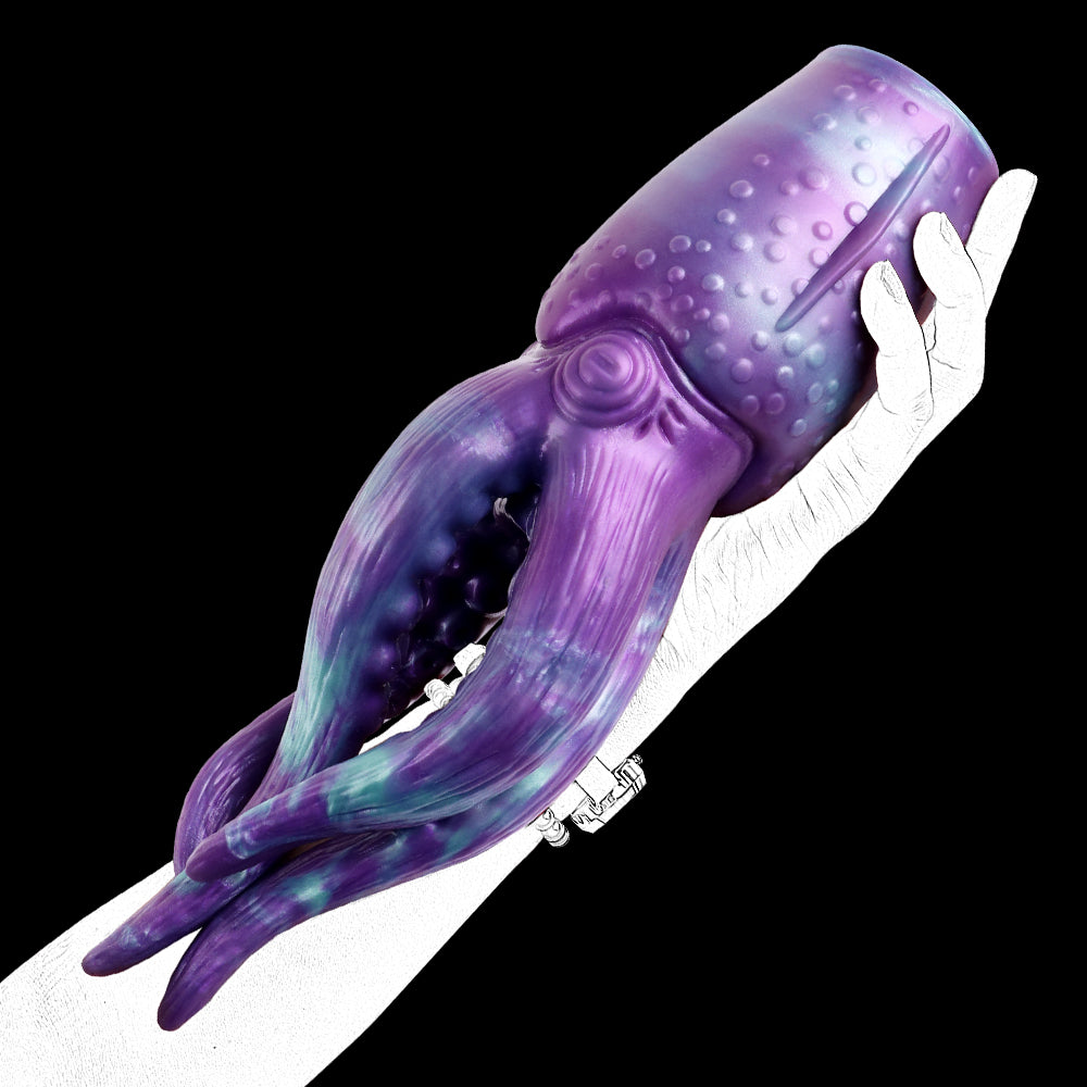 Consolador de bolsillo con tentáculos vaginales de doble acción: copa de masturbación suave con forma de pulpo realista para hombres y parejas homosexuales.