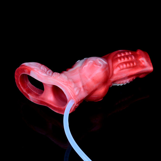 Funda hueca para pene con tentáculos y extensor de pene con encanto para eyaculación.