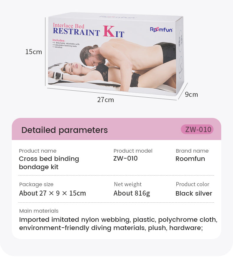 Pleasure Bondage Bed BDSM Set – Limits of Sex Toys for Men Women