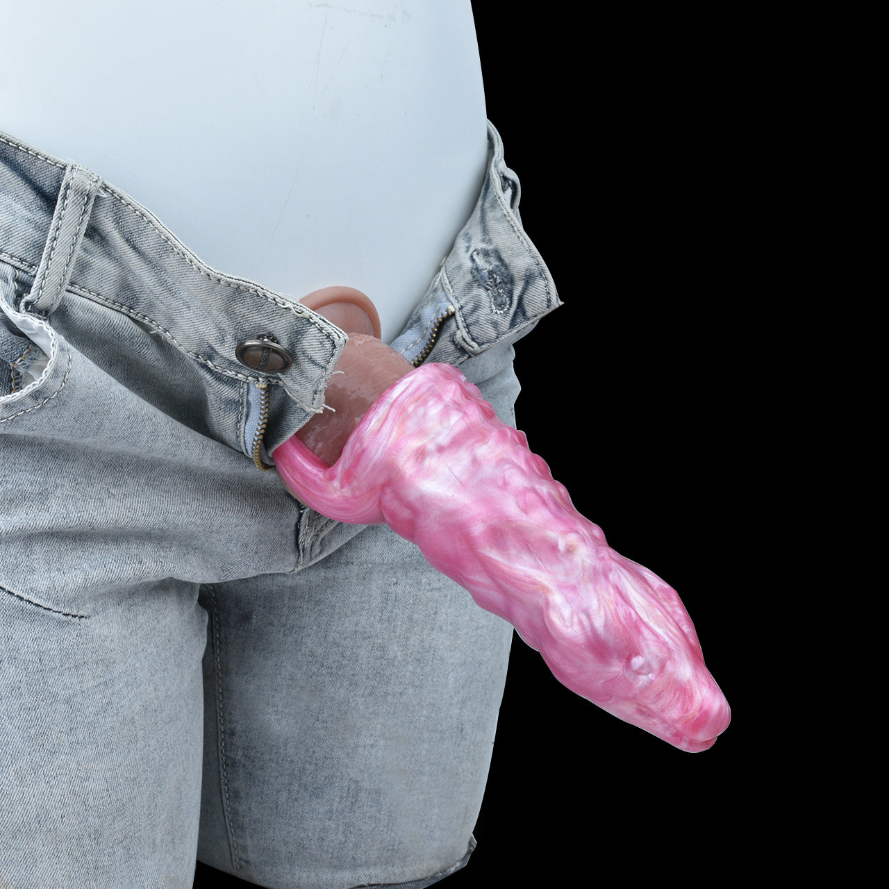 Pink Silicone 5.5 inch Penis Sleeve – Fantasy Penis Extender Malesex Toys