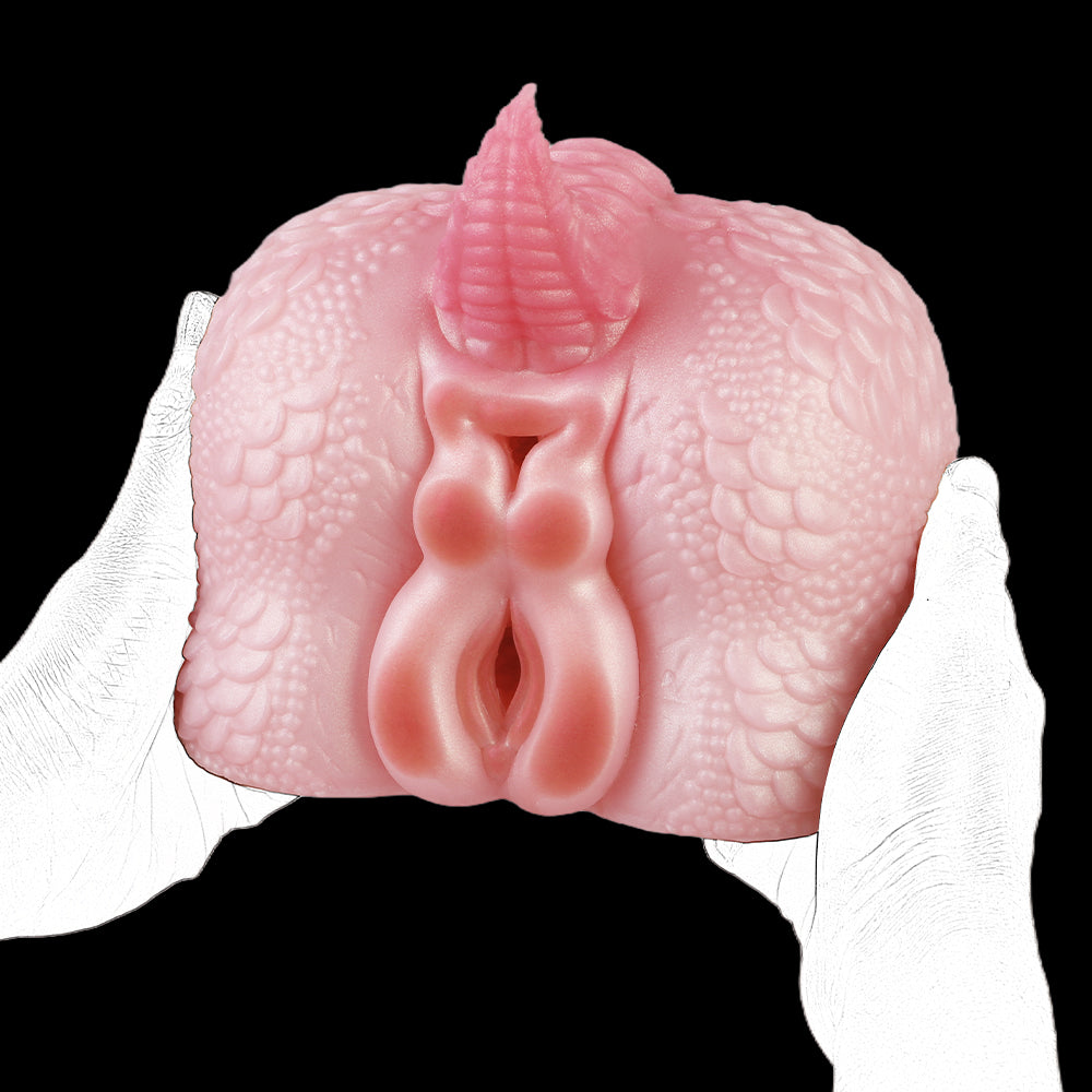 Fantasy Dual-Channel Dragon Butt Pocket Pussy - Insertion Penis Massager Male Stroker Toy