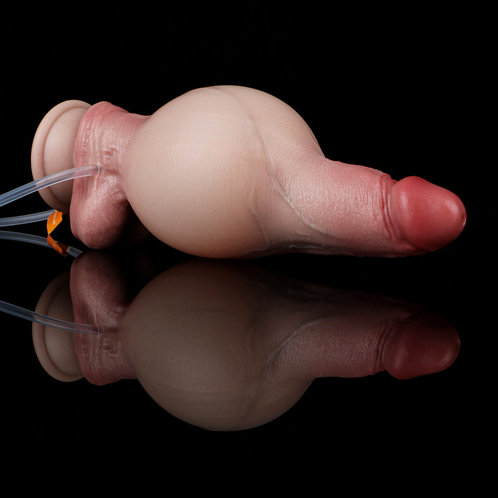 Consolador realista que rocía agua y se infla: multiestimulación y diseño realista para el placer femenino