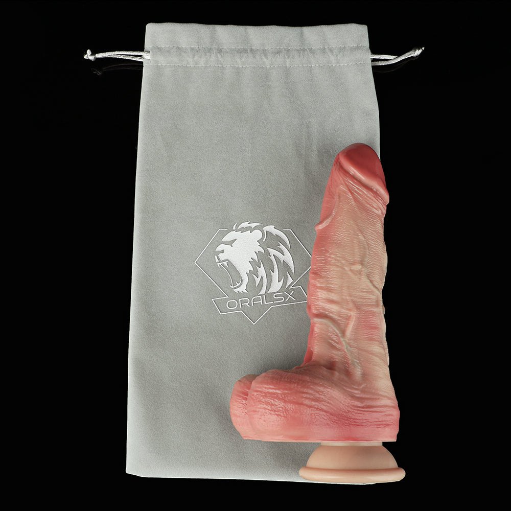 Female Strap-On Anal Suction Dildo – Oversized Testicles Realistic Silicone Women Sexual Toy