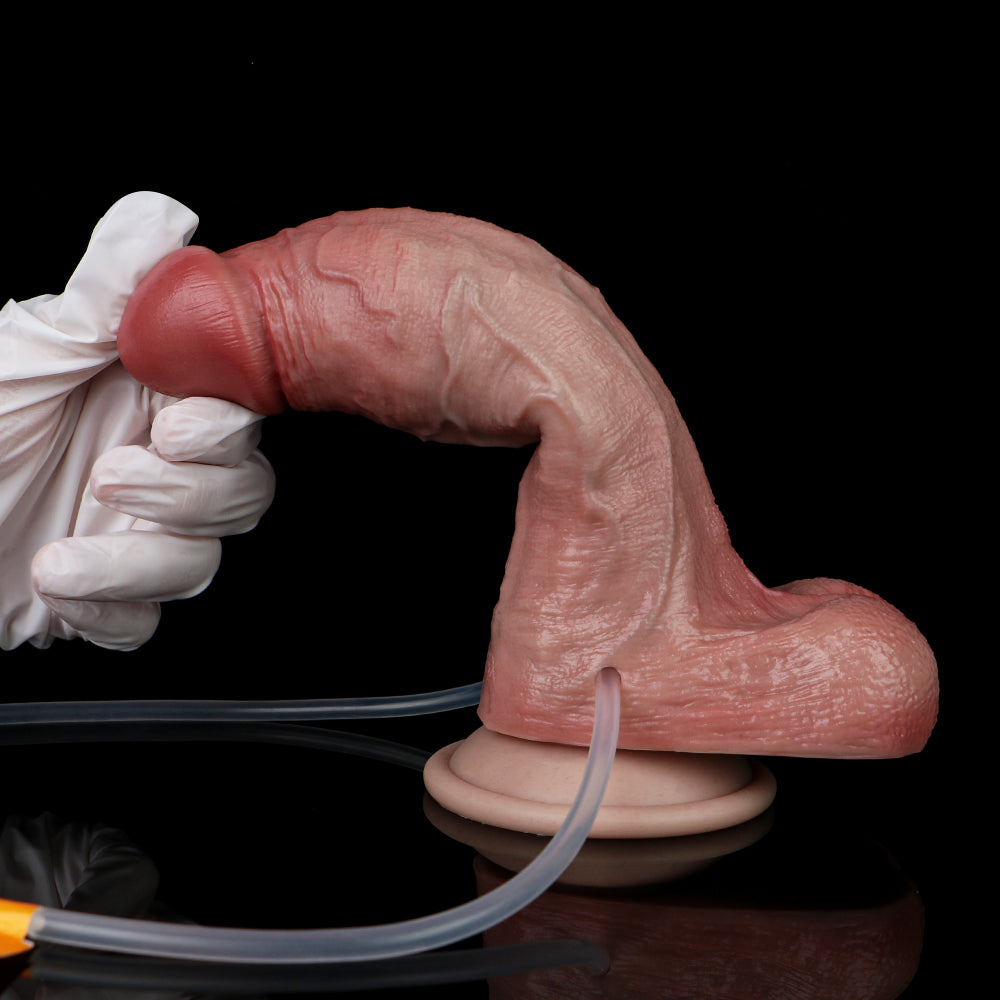Flexible Inflatable Water-Spraying Dildo — Multifunctional Design for Strap-On Toys
