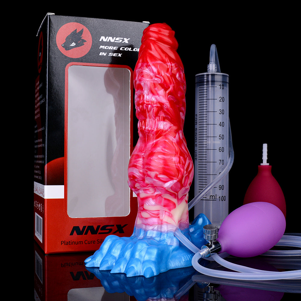 Consolador inflable multifuncional con chorro de agua: una experiencia sensorial inmersiva, ideal para mujeres y lesbianas.