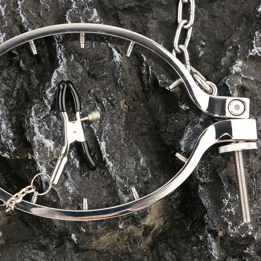 Bondage-Nippelklammern aus Metall, versautes Sexspielzeug – BDSM-Fesseln aus Edelstahlguss für Brustspiele