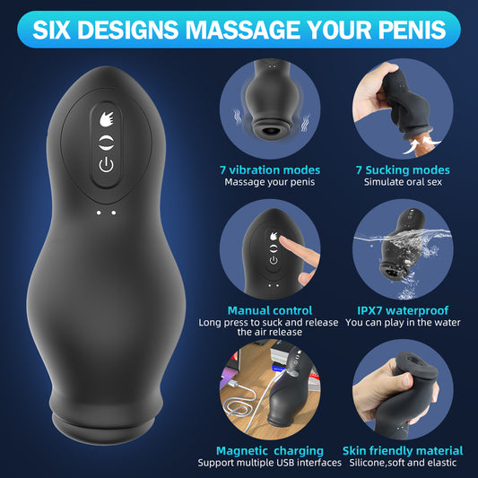 Masturbador masculino inteligente: vibrador de placer de espectro completo para hombres