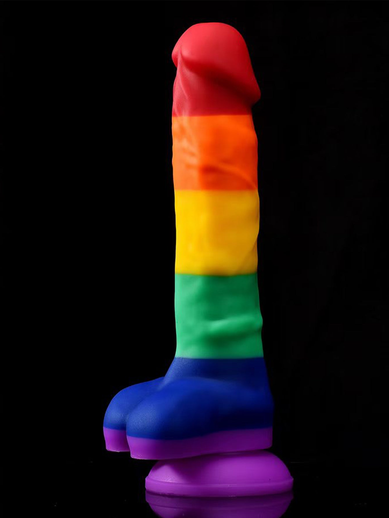 Realistic Silicone Anal Dildo -Rainbow Suction Cup Female Sex Toys