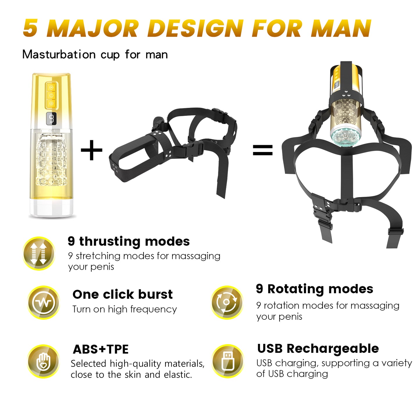 Fully Automatic Smart Masturbator Cup – Hands-Free Penis Massage Vibrators Sextoy