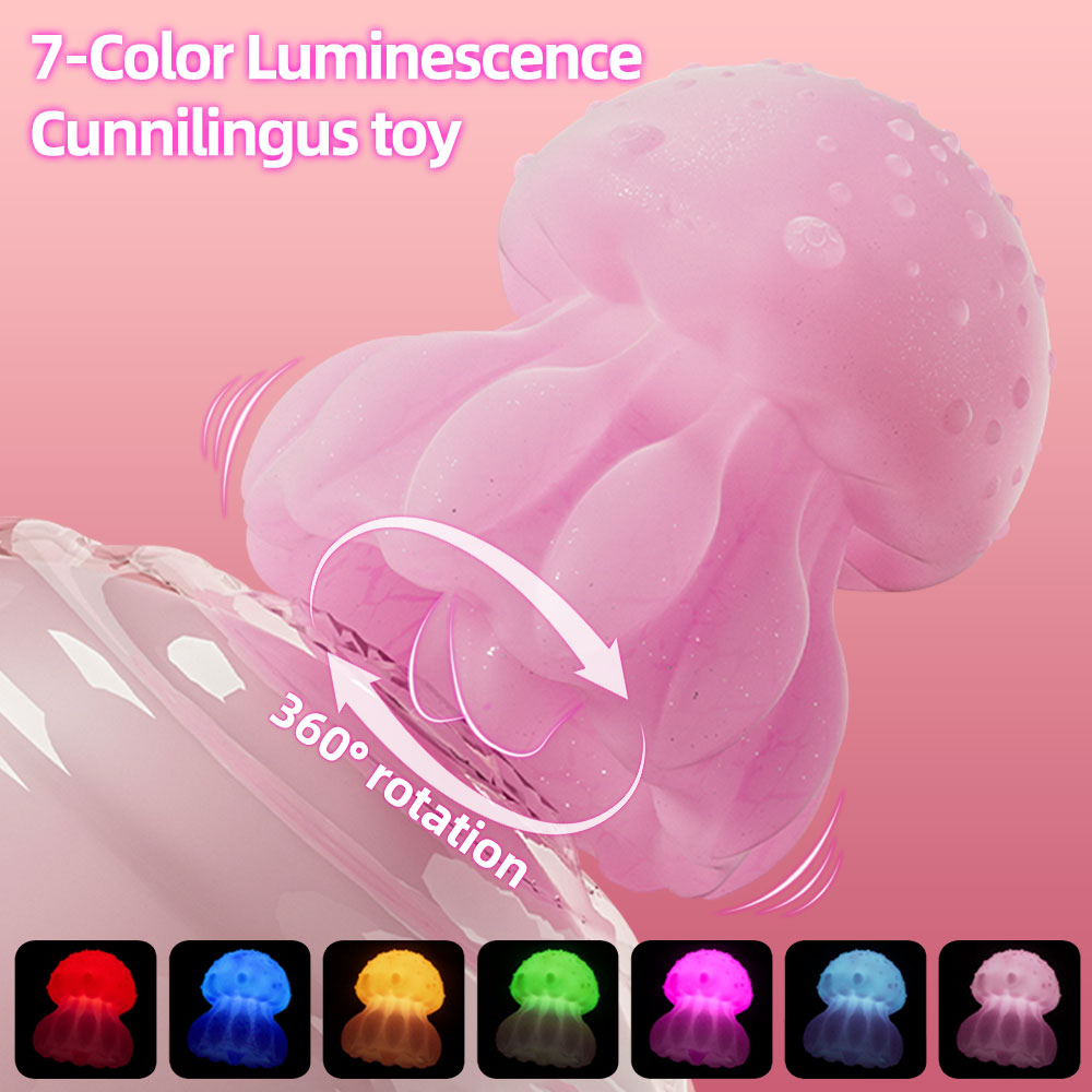 Jellyfish Clitoral Vibrator & Nipple Suckers — Silicone Glowing Female Masturbation Toy