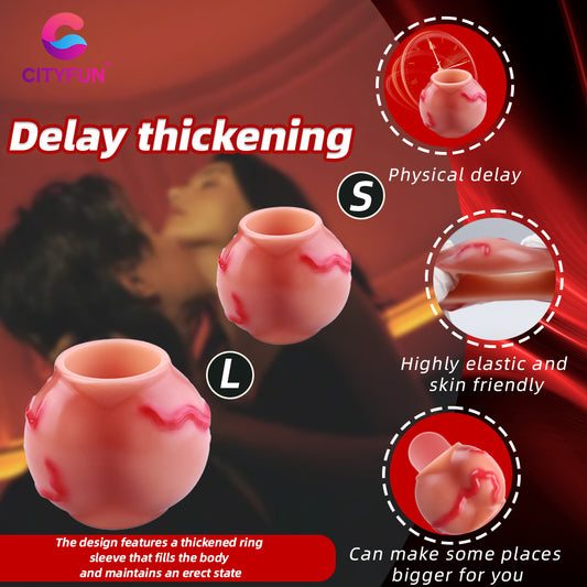 Anillo de bloqueo para funda de pene Fantasy Canine: extensor de pene de silicona y herramienta para la mejora masculina