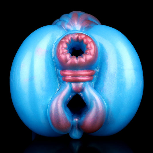 Vagina vibradora de bolsillo de fantasía de otro mundo: doble cámara ajustada para el doble de placer