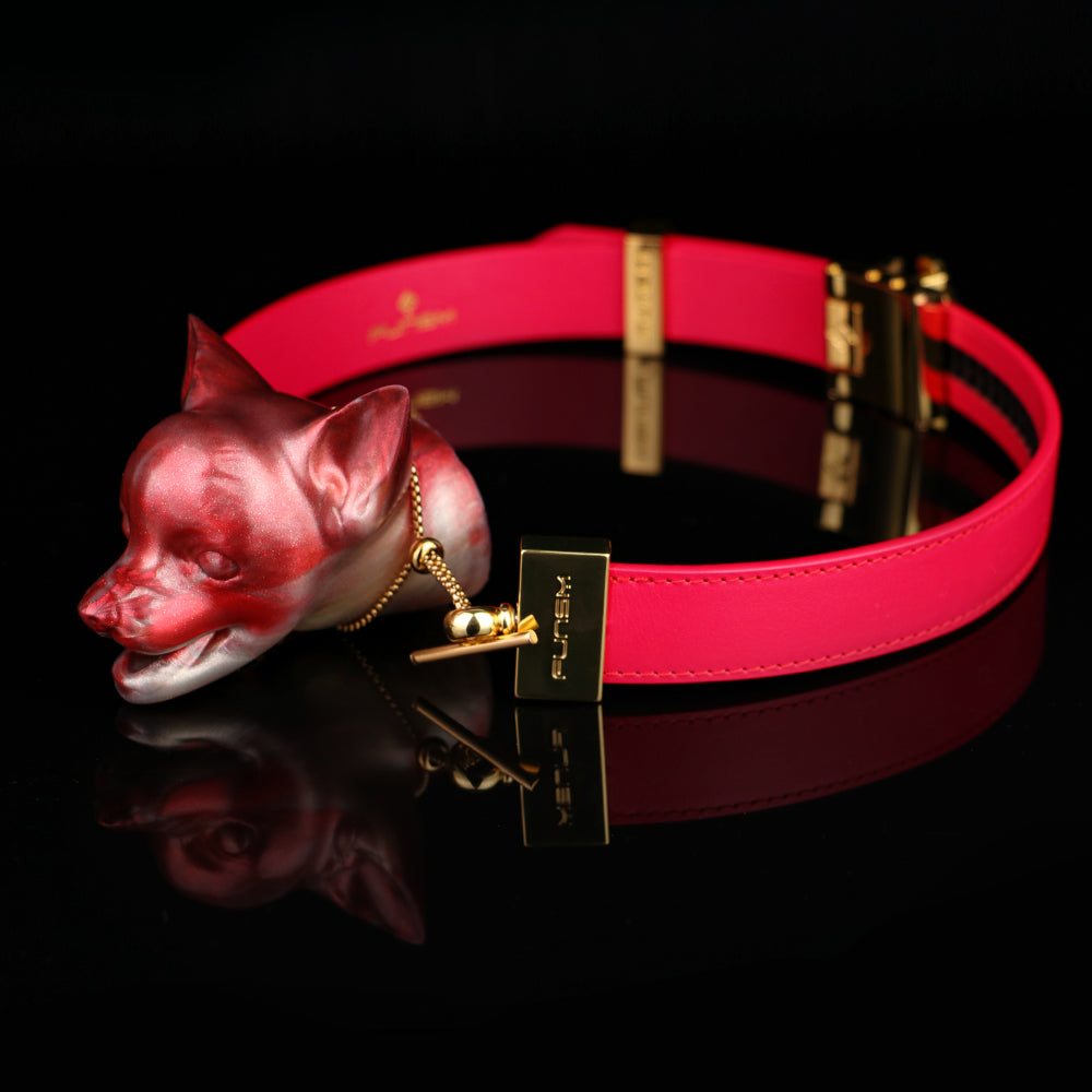 Mordaza de bola bucal Fox Bondage — Silicona roja sangre, ataduras sexuales, juguete sexual BDSM para mujeres