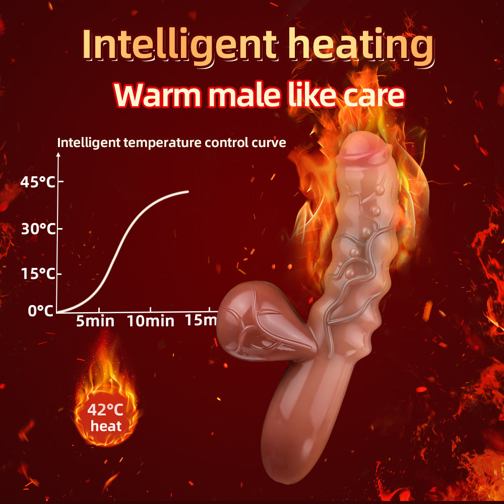 Waterproof G-spot Vibrating Thrusting Dildo – Clit Orgasm Control Female Sex Toys