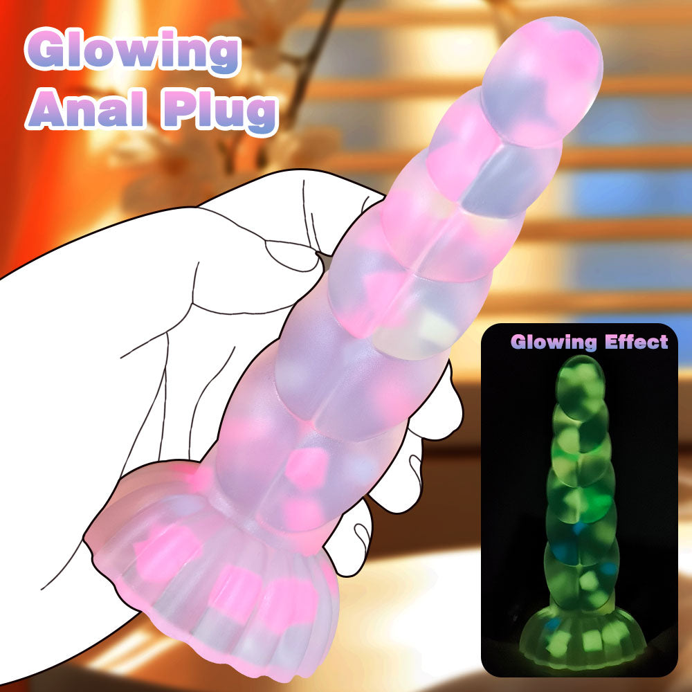 Silicone Anal Dildo Plug – Fantasy Glowing in the Dark Female Sex Toy