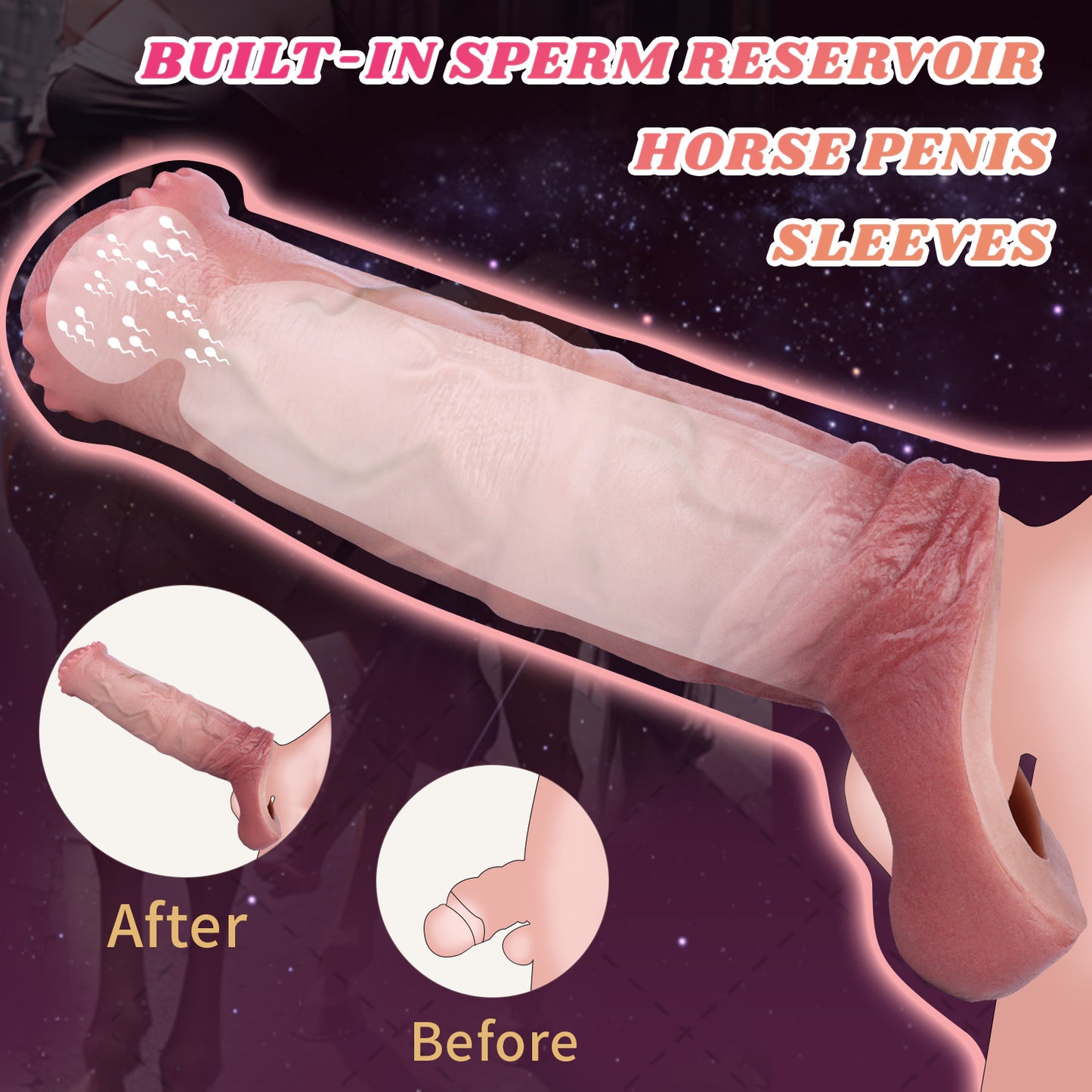 Fantasy Penis Sleeve — Thickening and Enlarging Effect, Perfect Male Sex Toy for Men with Erectile Difficulties