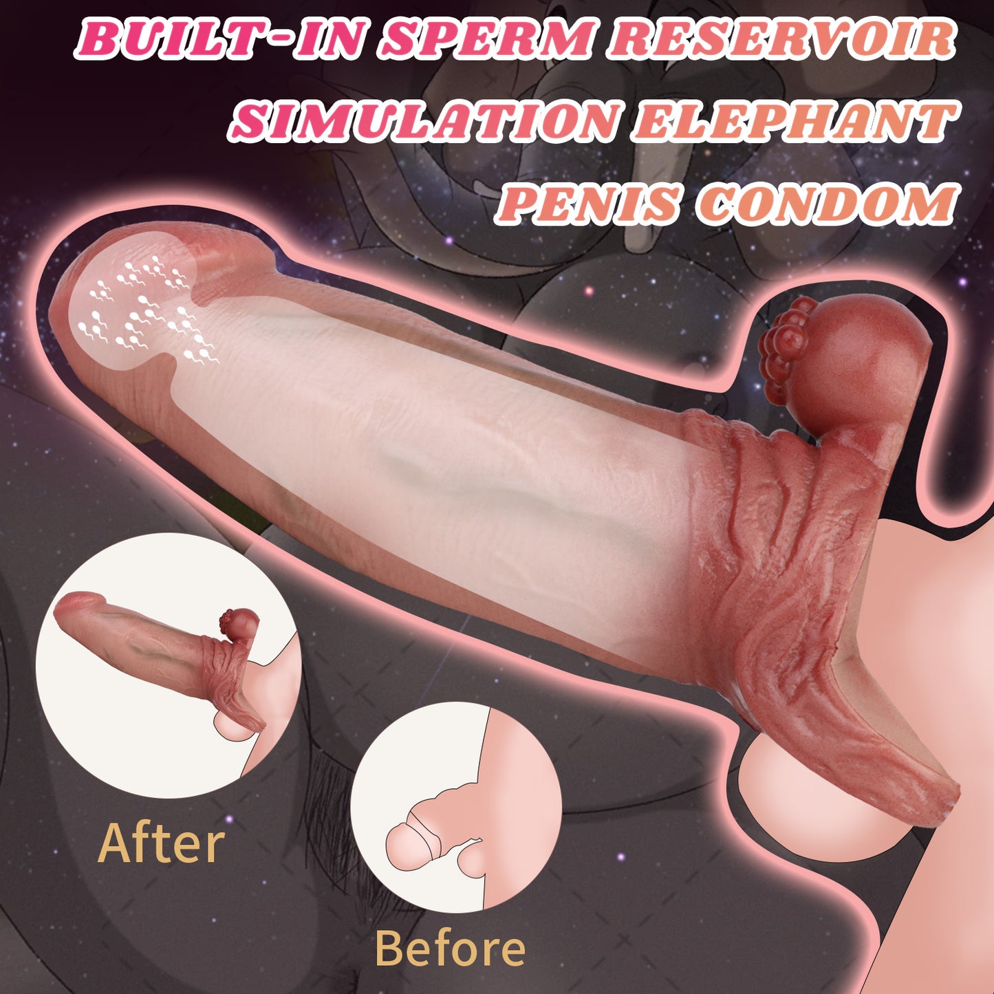Fantasy Silicone Penis Sleeve — Male Enhancement For Delayed Ejaculatio And Prolonged Stimulation
