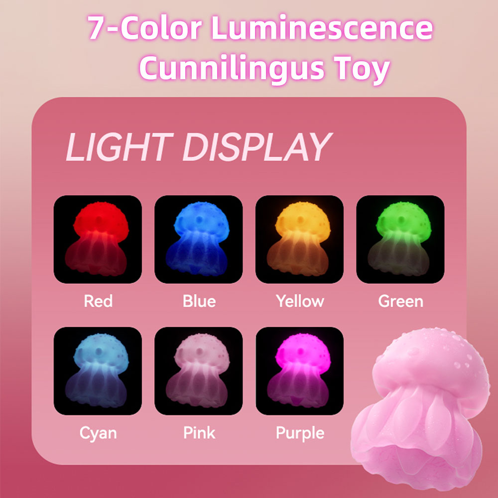 Jellyfish Clitoral Vibrator & Nipple Suckers — Silicone Glowing Female Masturbation Toy
