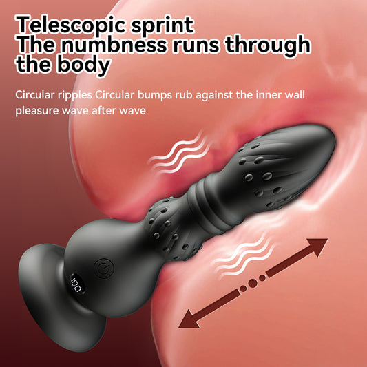 Vibrador tipo bala con tapón anal - Juguete sexual con vibración y control remoto para hombres y mujeres