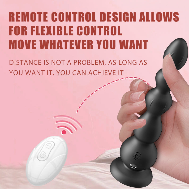 Anal Beads Vibrating Butt plug - Remote Control Vibrator Sex Toys for Women Men