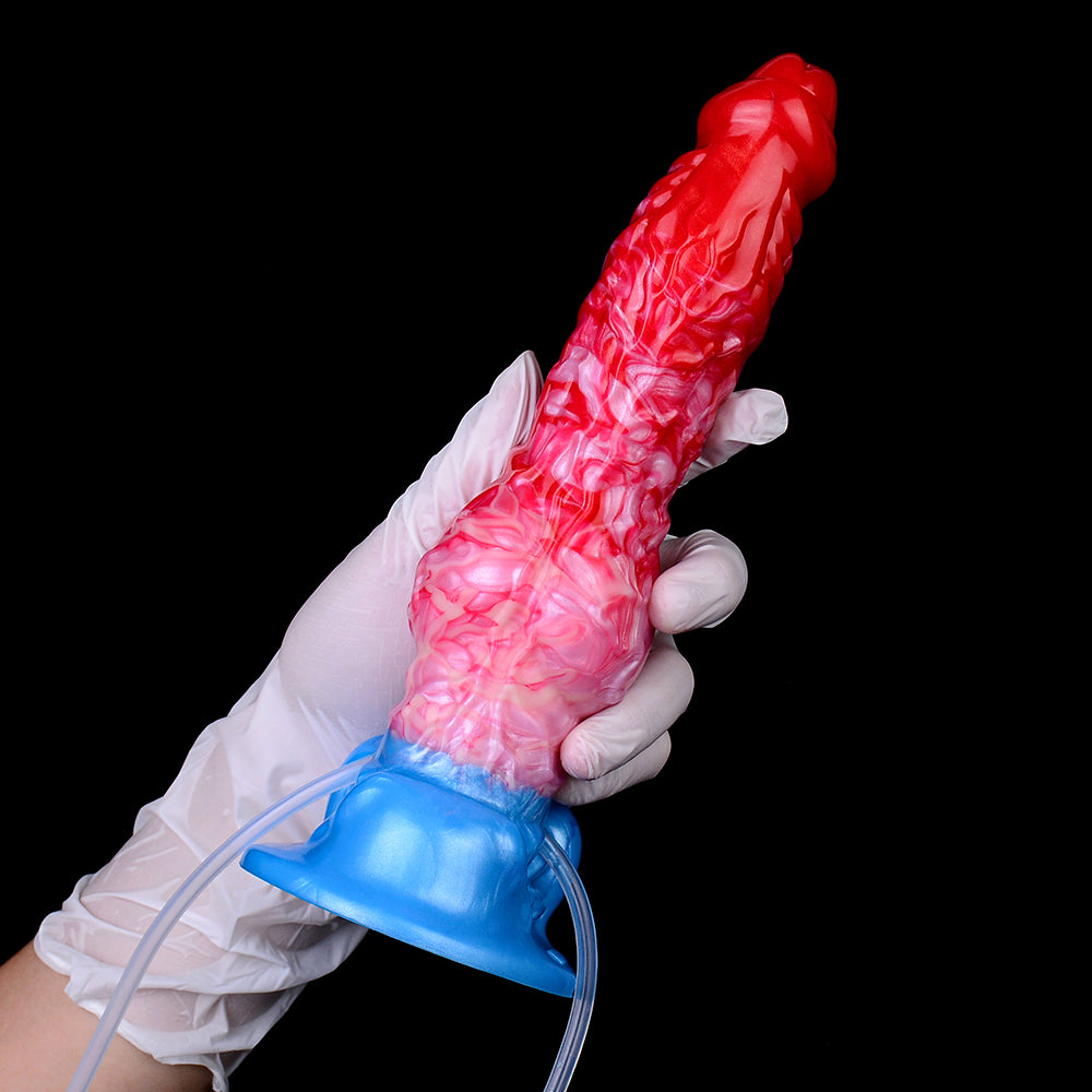 Insertable Vaginal Inflatable Dildo - Dual-Stimulation Experience with Squirting Features