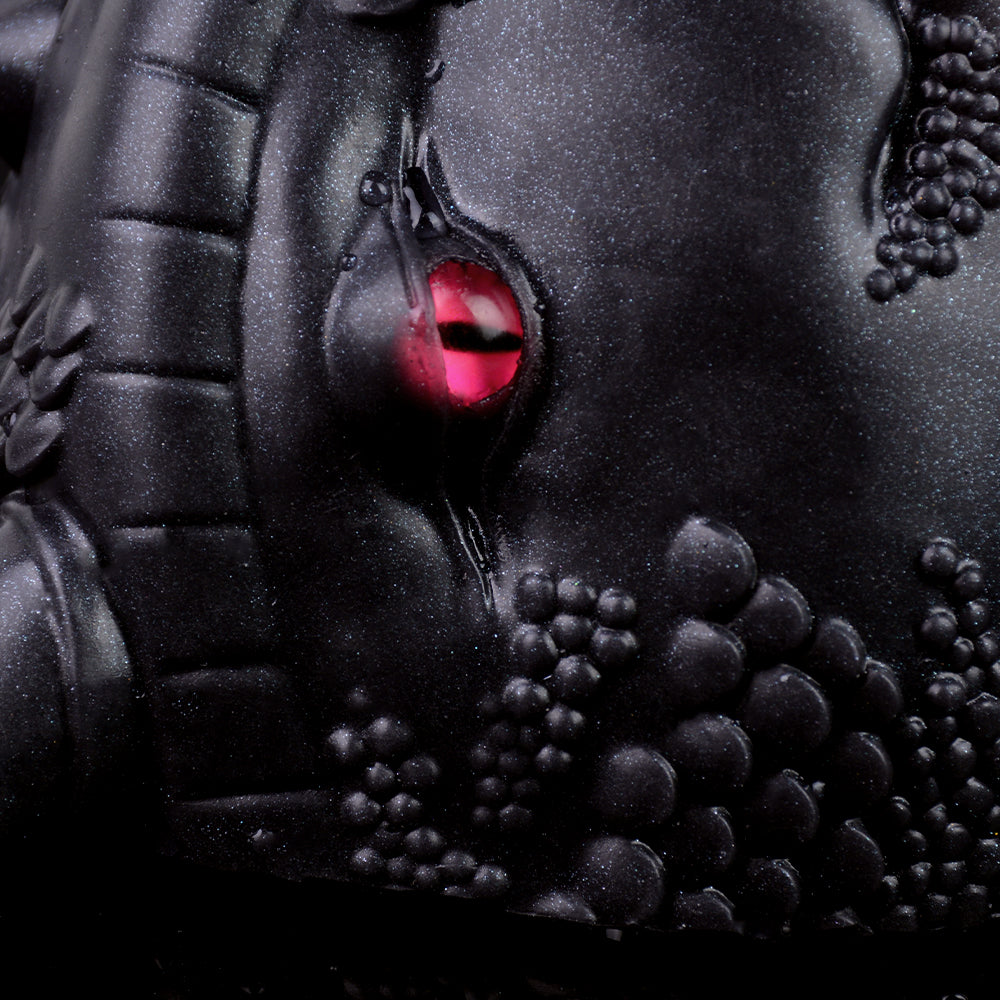 Flame Dragon Fantasy Pocket Pussy – Sensory Stroker with Dark Red Liquid Silicone Male Sex Toys
