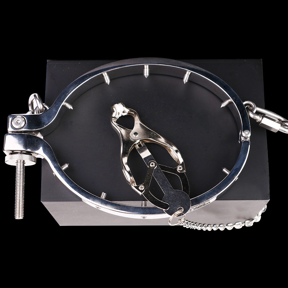 Pinzas para pezones con estimulación en espiral: ataduras extremas de metal, juguetes de bondage femeninos