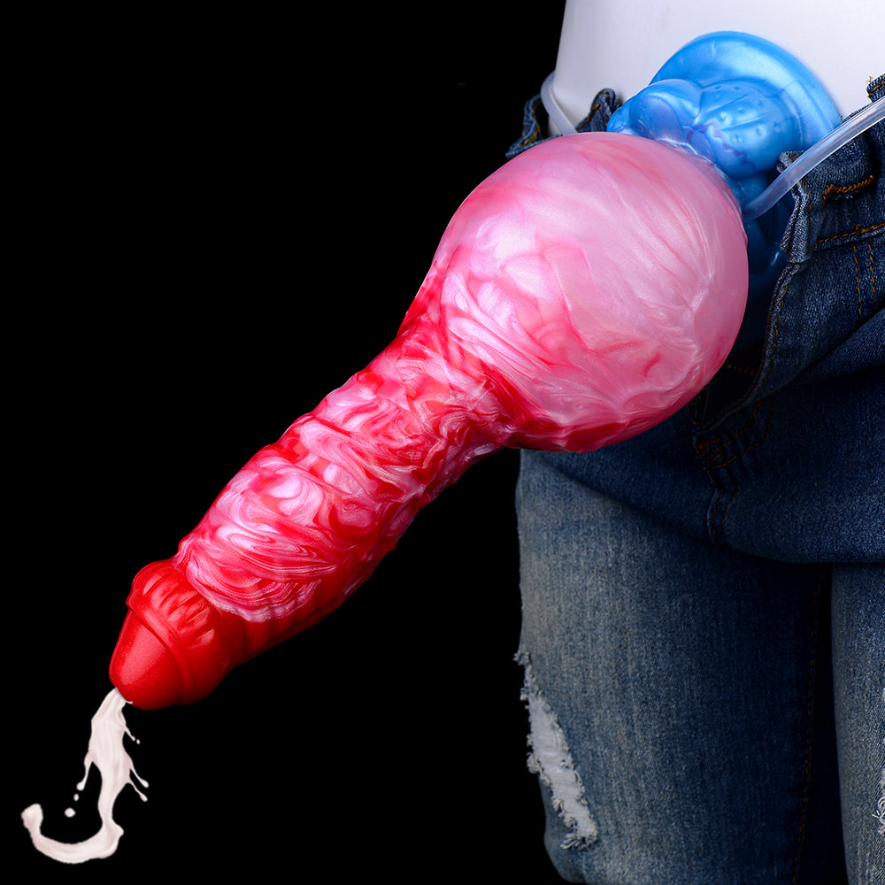 Insertable Vaginal Inflatable Dildo - Dual-Stimulation Experience with Squirting Features