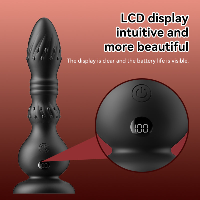 Vibrador tipo bala con tapón anal - Juguete sexual con vibración y control remoto para hombres y mujeres