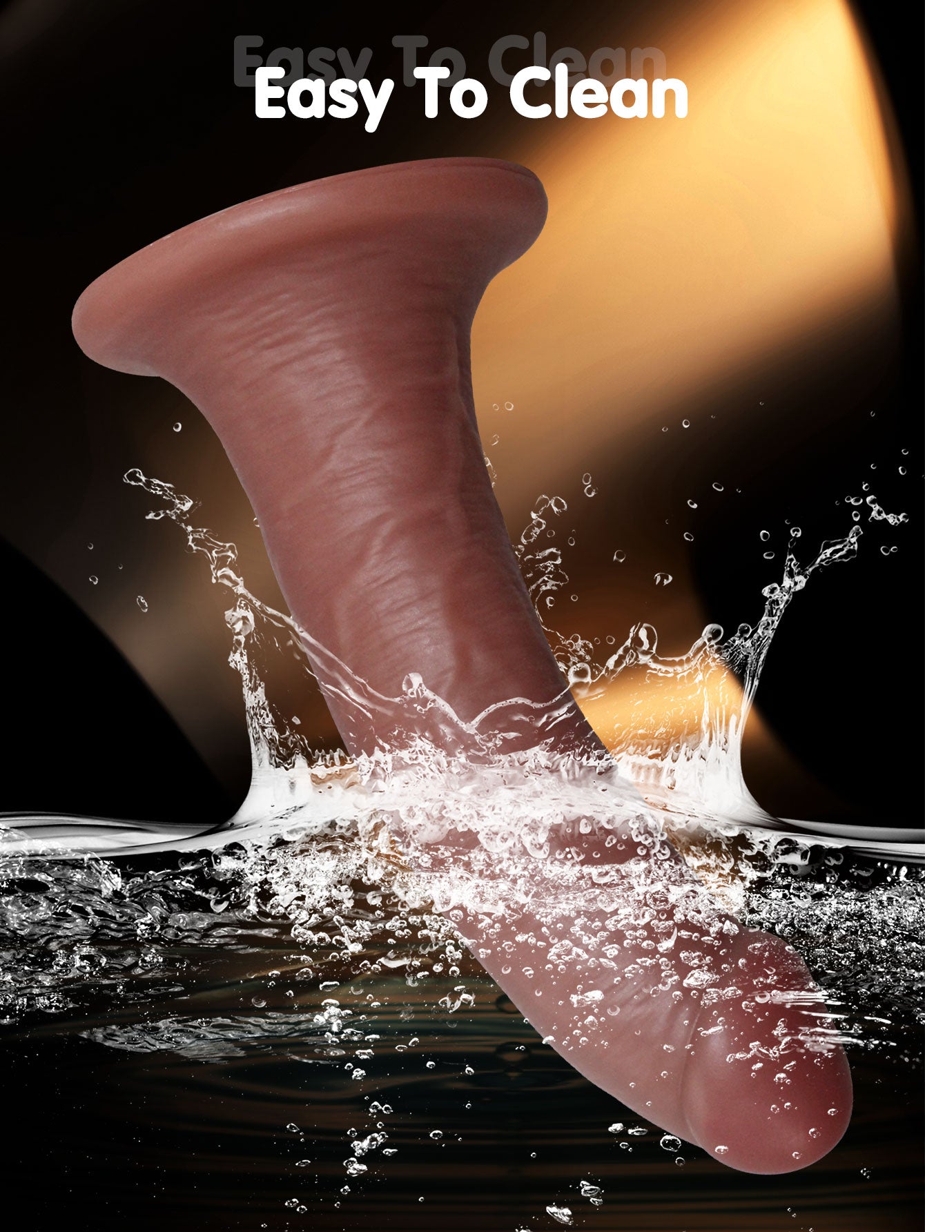 Realistic Suction Cup Dildos – Ebony Silicone Strapless Strap-on Anal Sex Toy