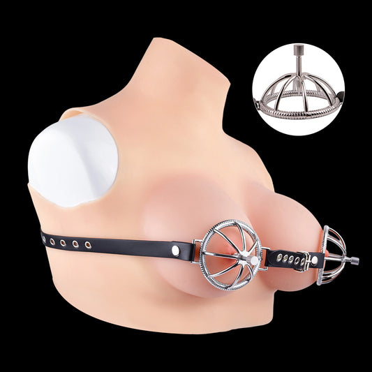 Pinzas para pezones con jaula de acero: dominación estética mediante estimulación precisa