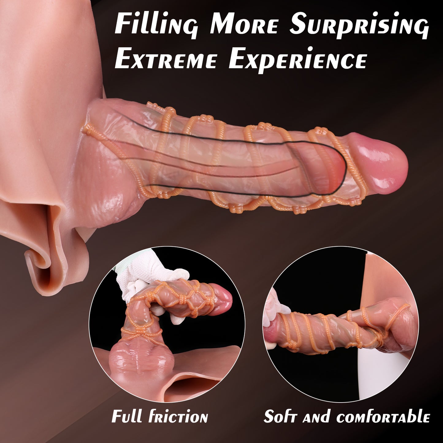 Pantalones de silicona con correa para el pene: diseño de simulación de juguete sexual en tono piel, para una experiencia sexual inmersiva.