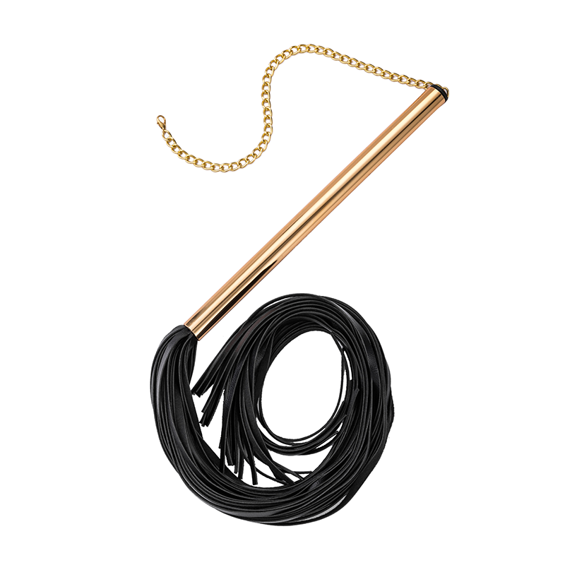 Leather Flogger Bondage Kit - Golden Belt Spanking BDSM Sex Toys for Men Women