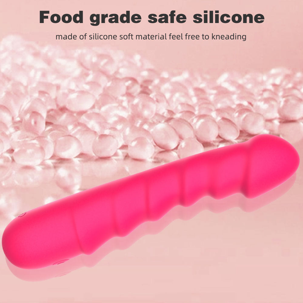 Thrusting Dildo Magic Wand –Magnetic Charging Vibrating Silicone Anal Sex Toys for Women