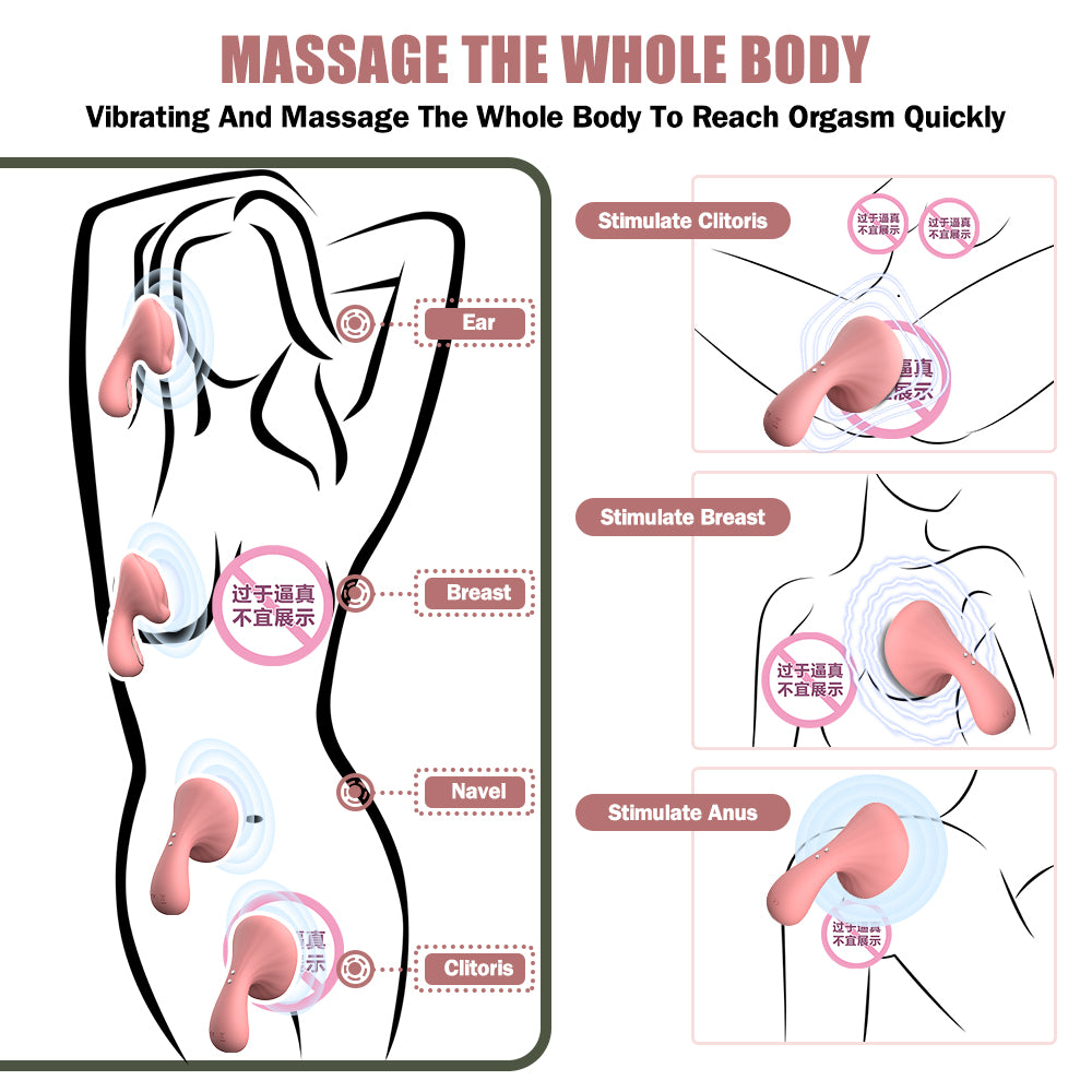 Vibrador con forma de hongo de silicona rosa, masajeador de masturbación, juguete sexual para mujeres.