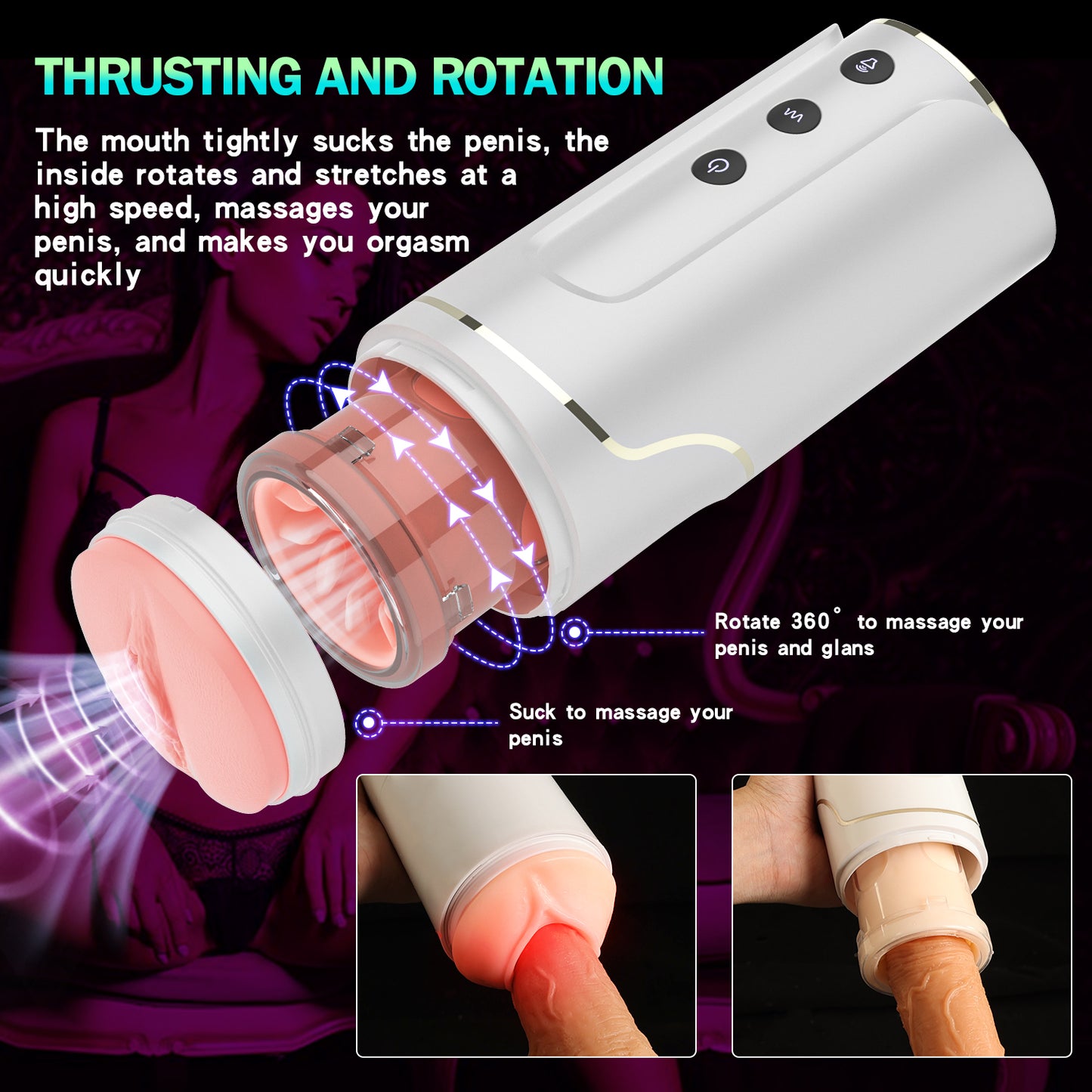 LustBond Smart Stroker: Masturbador masculino interactivo controlado por voz