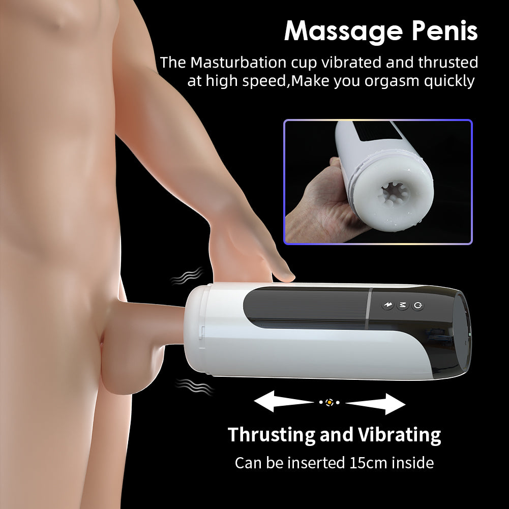Smart Voice-Interactive Male Masturbator – Vibration and Stretching Sucking Dick Function