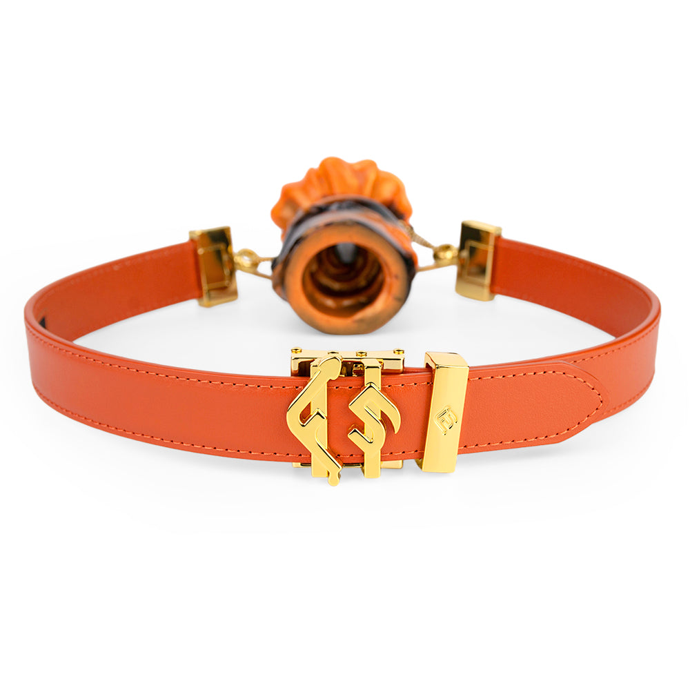 Orange & Black Rose Ball Gag – Captivating BDSM Sex Toys Creation