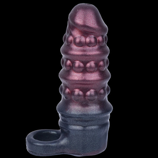 Funda Fantasy Dick Sleeve - Doble estimulación con espiral y textura - Juguetes sexuales para pene de 5.5 pulgadas