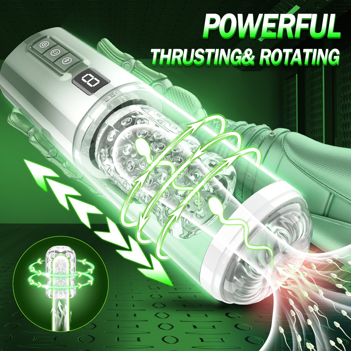Intelligent Thrusting & Rotating Blowjobs – Multi-Mode Adjustable Sex Toys for Men
