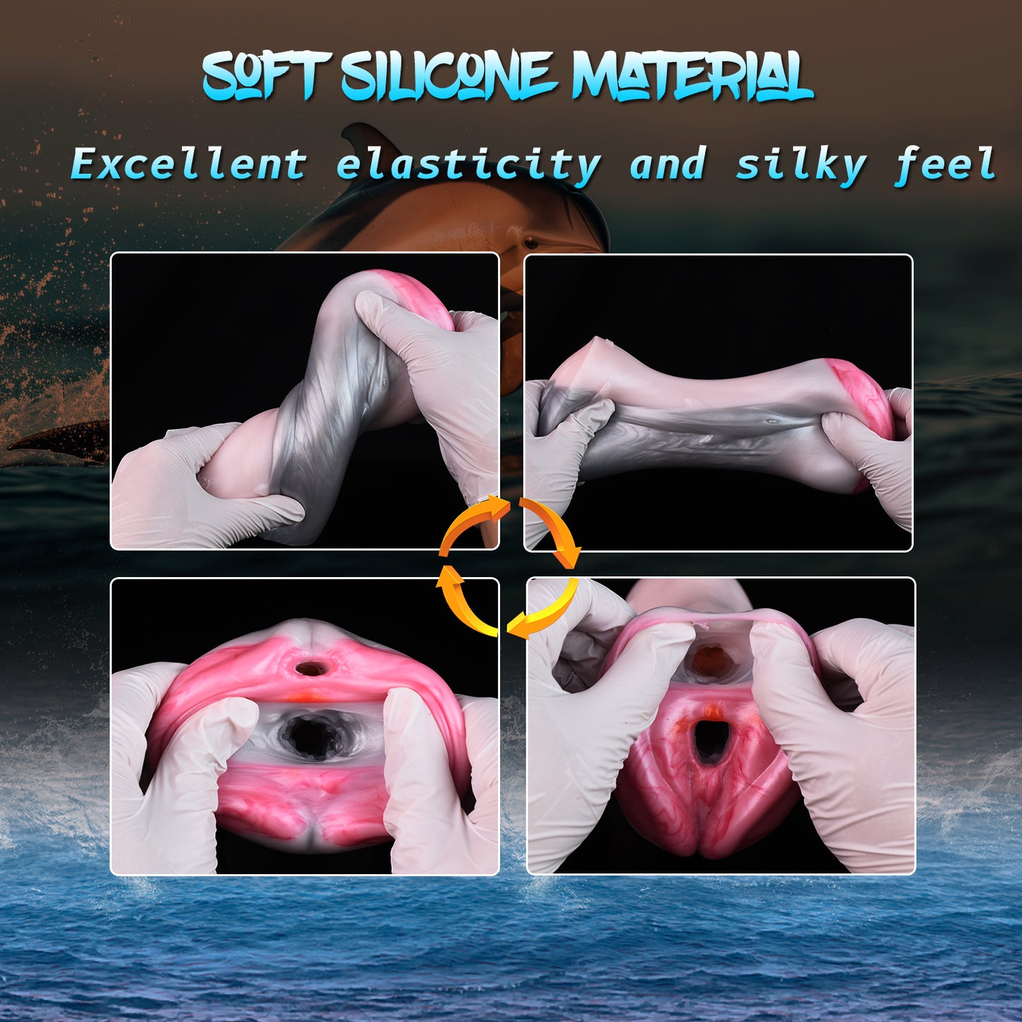 Dolphin-Inspired Pocket Pussy — Male Penis Massage Stroker Fullness Sex Toys