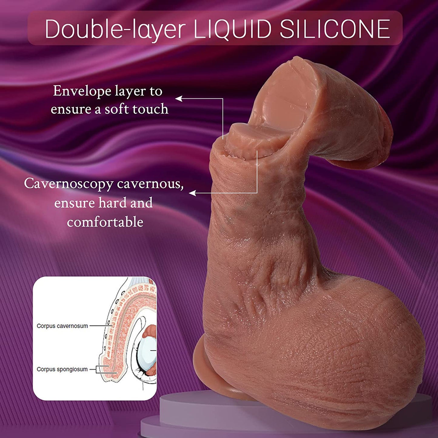 Remote Control Realistic Dildos Vibrator- Big Testicle Butt Plug Adult Sex Toys for Women