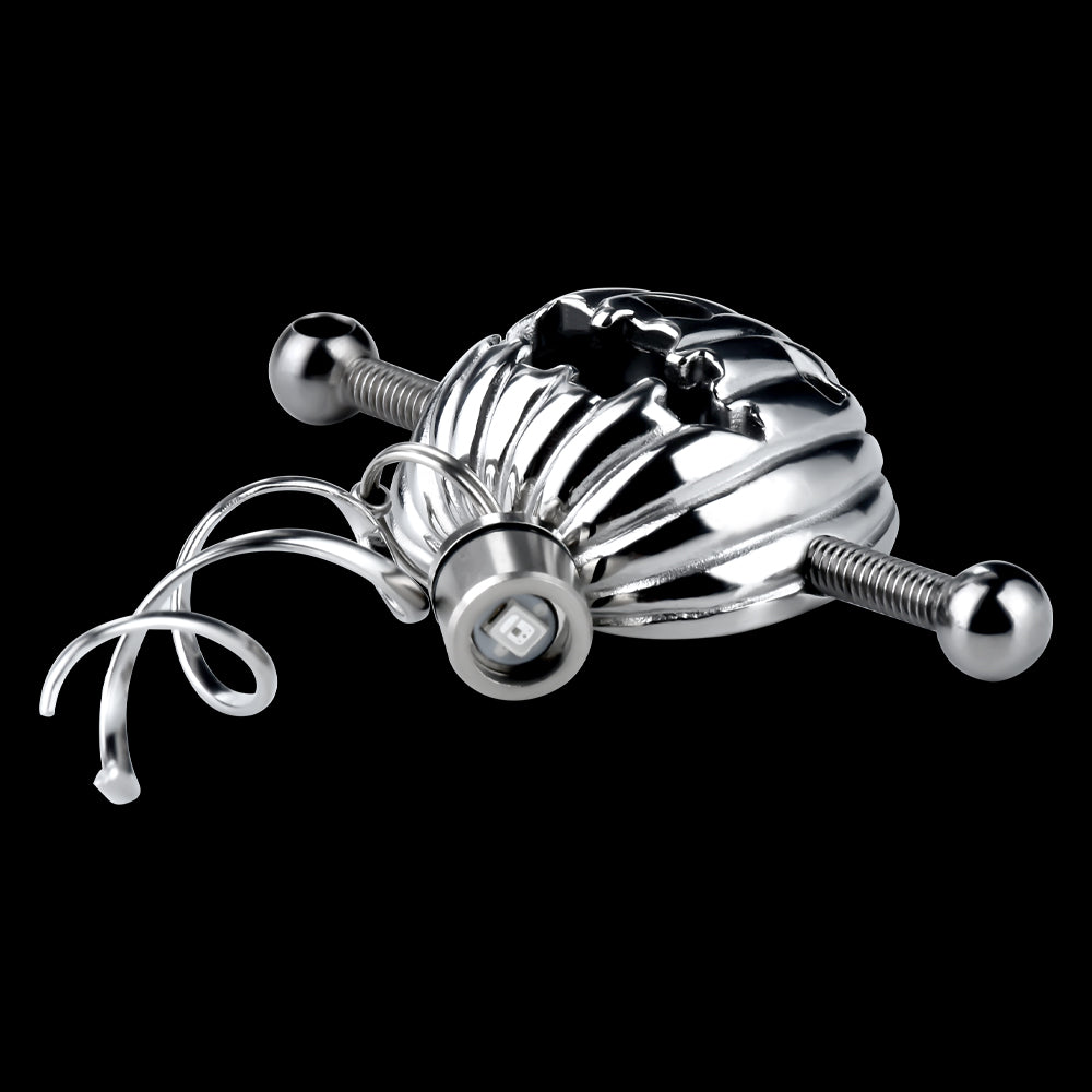 Pumpkin Lantern Nipple Clamps Rope Bondage - Leather HarnessFemale Sex Toys of BDSM